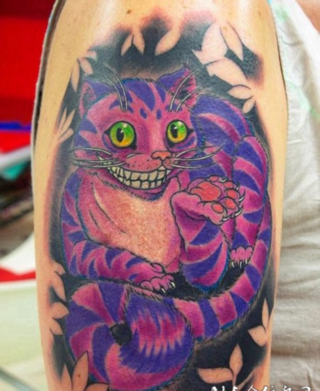 大臂狸猫纹身图案