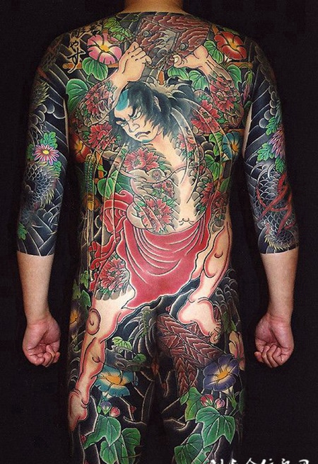 全胛日式武士纹身图案