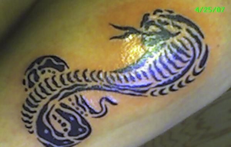 手臂眼睛蛇图腾纹身图案