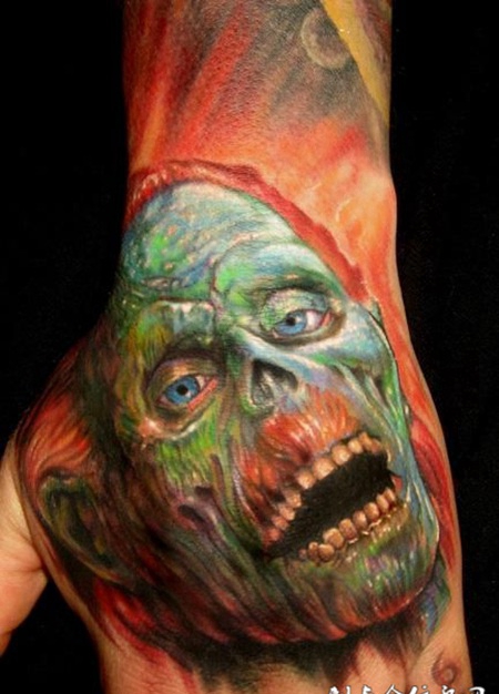 手背上的丧尸纹身图案缩略频道推荐图