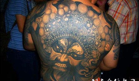 满背楚霸王纹身图案