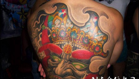 满背佛教纹身图案