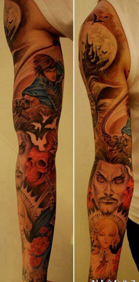 花臂恶魔纹身团