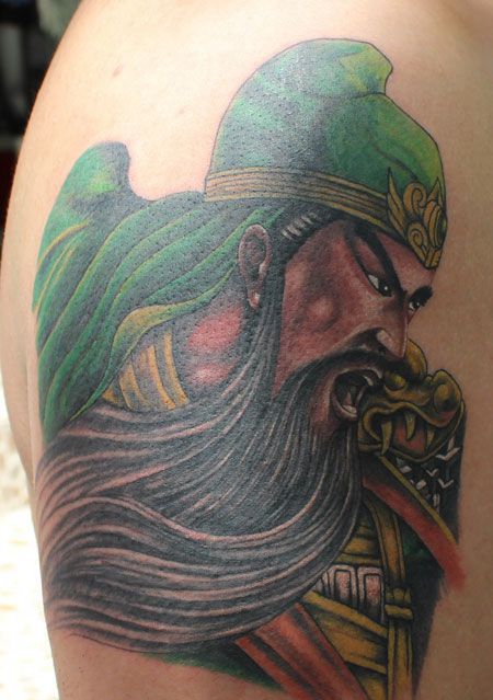 大臂关羽纹身图案