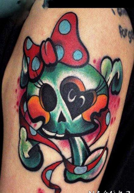 胳膊上的卡通人物纹身图案