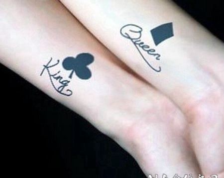 情侣手腕英文爱情纹身图案