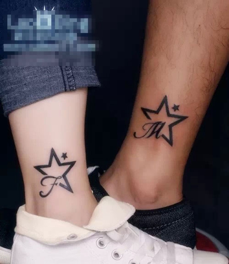 情侣脚踝纹身 这是爱情的誓言