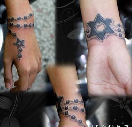 情侣六芒星刺青图案