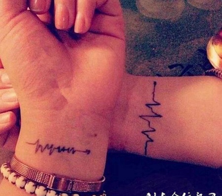 情侣时间简单个性纹身