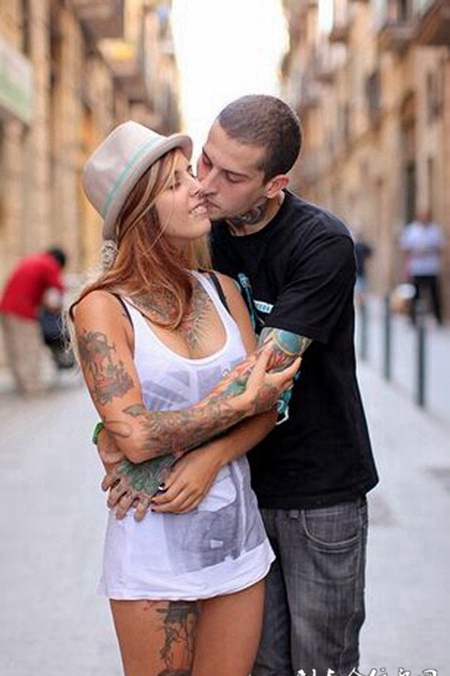 欧美街头情侣纹身图案大全