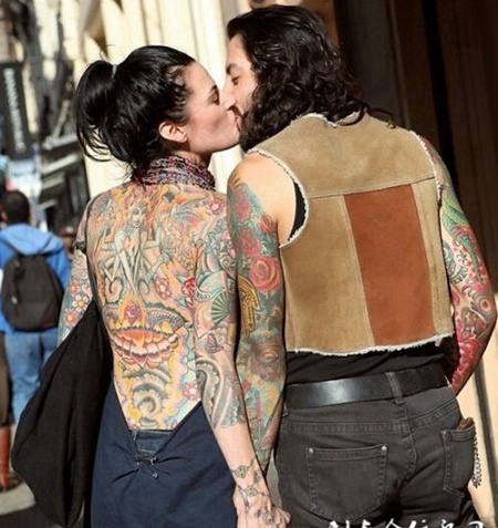 精美至爱情侣纹身