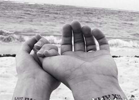 罗马英文情侣纹身