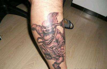 小腿鲁智深纹身图案