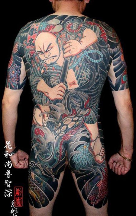 全身鲁智深纹身图案