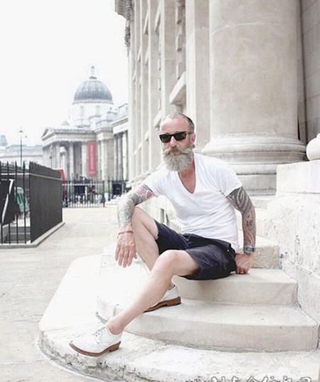 欧美街头帅哥霸气花臂纹身