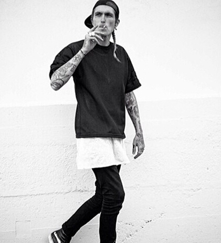 街拍艺术图案男士纹身