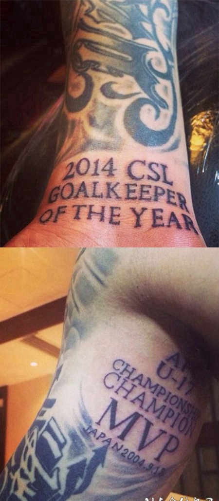 手部与脚部个性黑色英文纹身图案欣赏