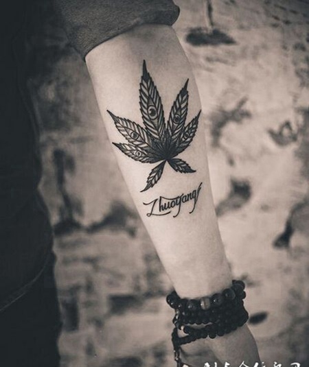 优雅文艺黑白纹身图案