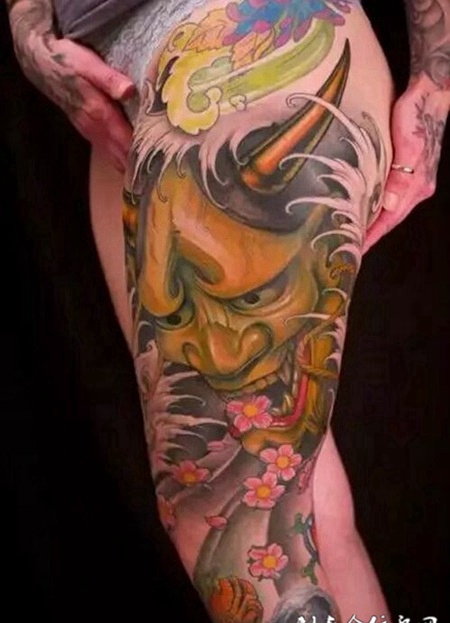 经典恐怖的般若纹身