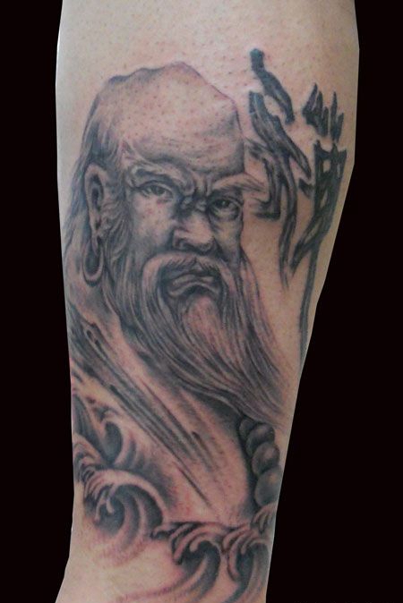 手臂佛之起源达摩纹身图案