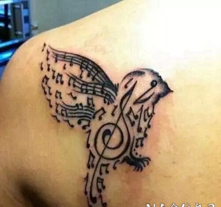 另类音符纹身