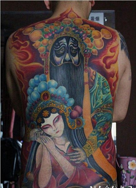 男女个性满背纹身图案大全