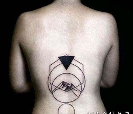 欧美纹身师抽象几何作品欣赏
