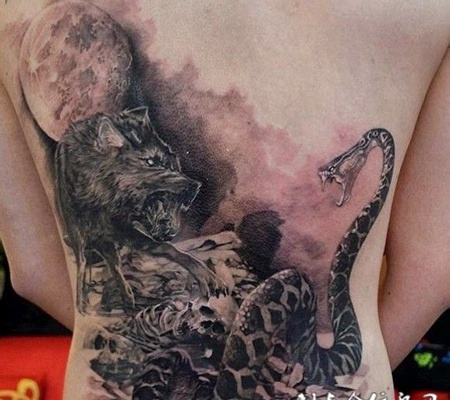 Elvin Yong背部纪实纹身合辑