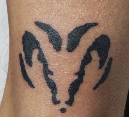 图腾羊头纹身图案