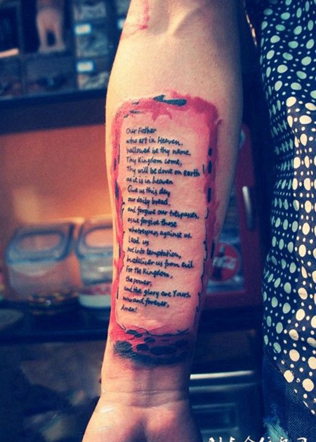 男生创意英文手臂纹身图案大全