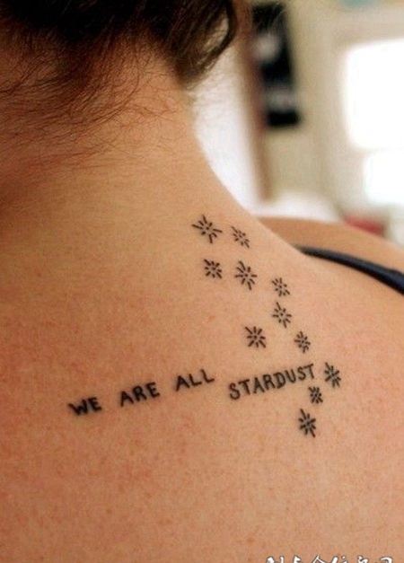 欧美个性女生颈部英文纹身图案大全