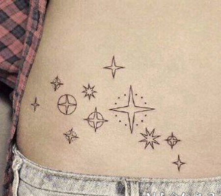 星星纹身图案男士图片大全
