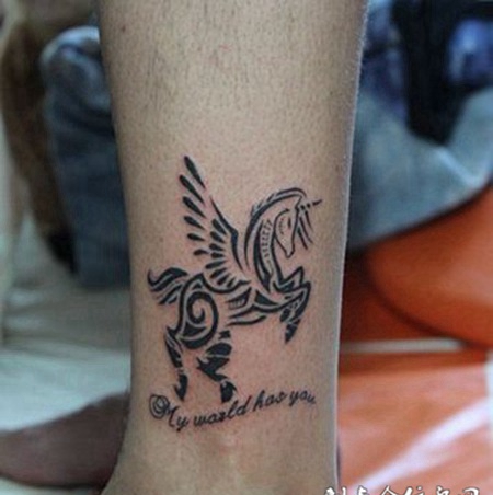 男士腿部纹身图案精选大全