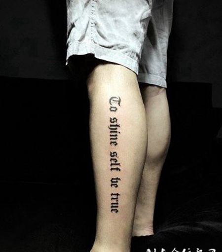 男生小腿上纹身图案大全