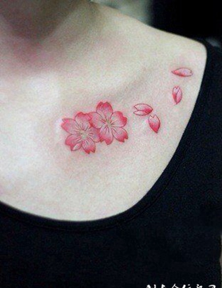 小清新花朵纹身图案素材