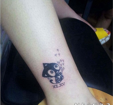 猫图片纹身女生图案大全