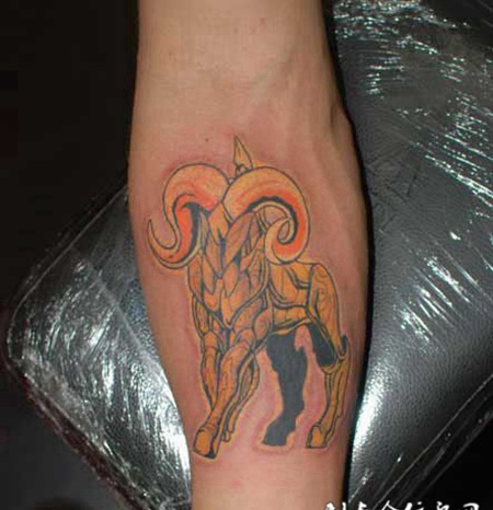 手臂内测圣斗士纹身图案