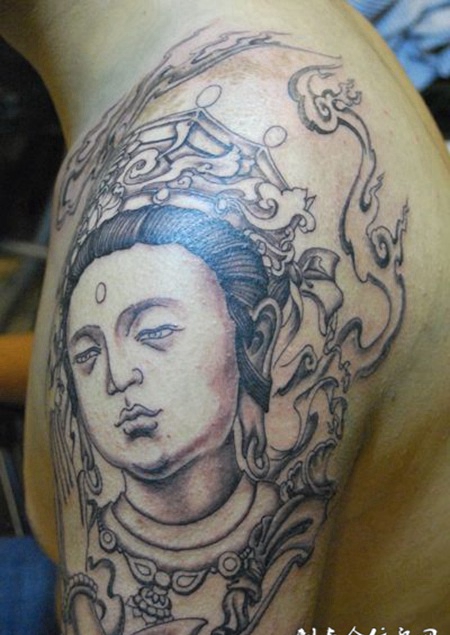 下手臂观音纹身图案大全