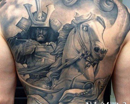 日本武士纹身图案素材