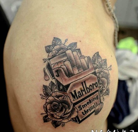 好看烟型手臂纹身图案素材