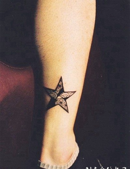 小五角星图腾纹身图案素材