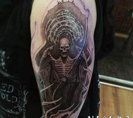 恶魔图腾花臂纹身图片合辑