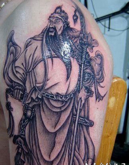 最酷手臂关公纹身图案大全图片