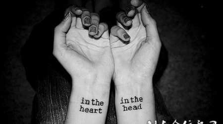 女生手腕小清新英文纹身图片