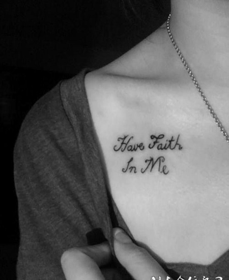 非主流女生简约英文纹身图案