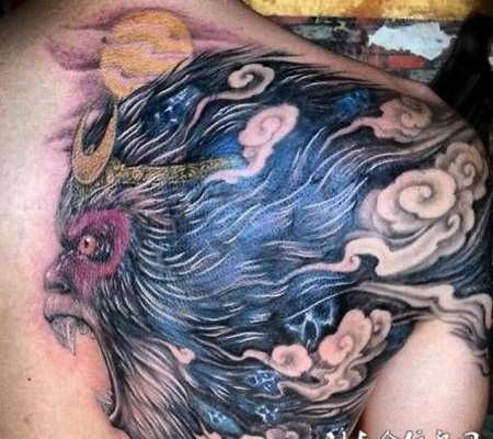 霸气悟空纹身图案欣赏