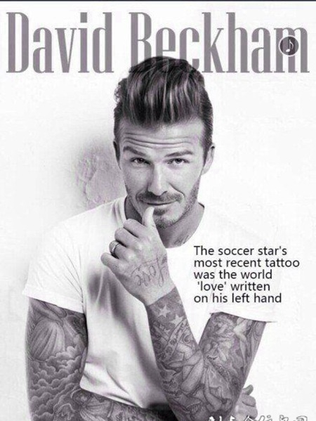 贝克汉姆纹身图片欣赏