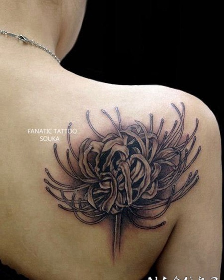 简单漂亮的彼岸花纹身图片大全