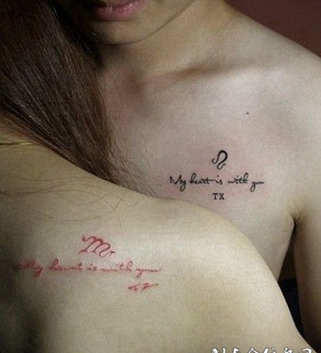 时尚情侣个性英文纹身图案大全