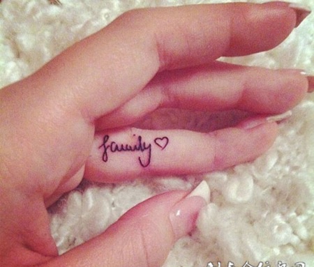欧美漂亮的手指英文纹身图案大全